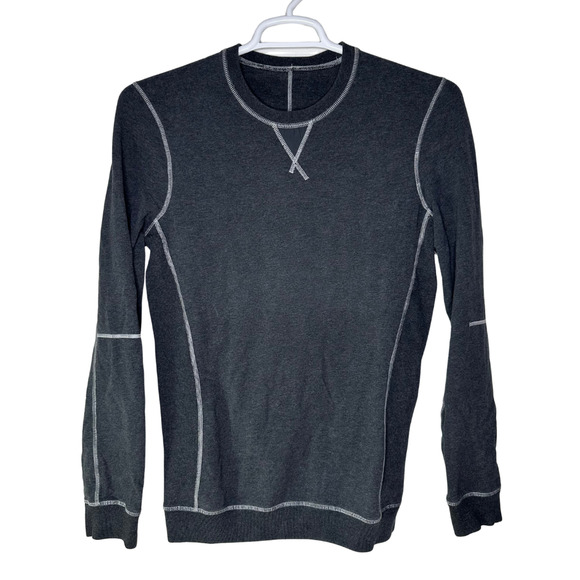 Lululemon All Town Crew Long Sleeve Sweatshirt Mens Small Gray Crewneck Athletic - Picture 1 of 4